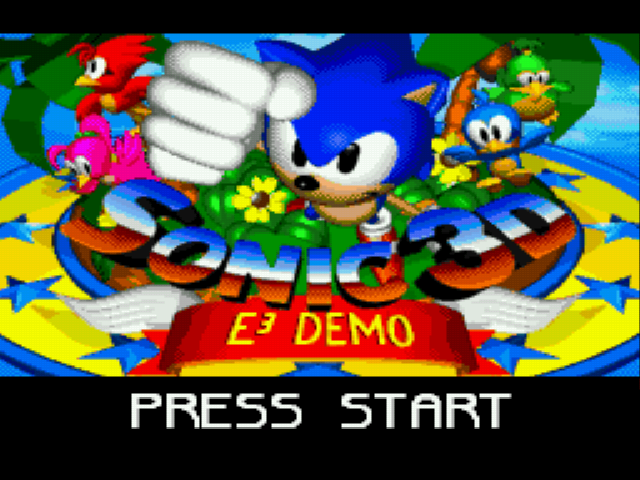 Sonic 3D Blast (Beta) Title Screen